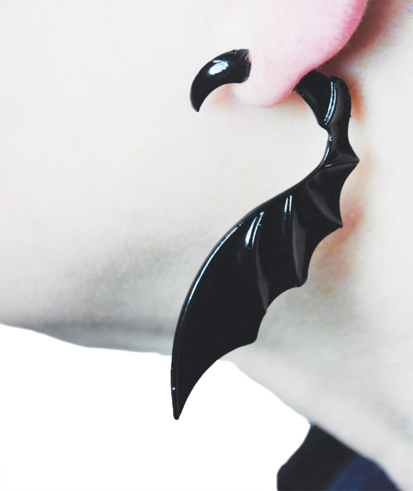 Glhw123 2.5 In. Bat Wings Earrings