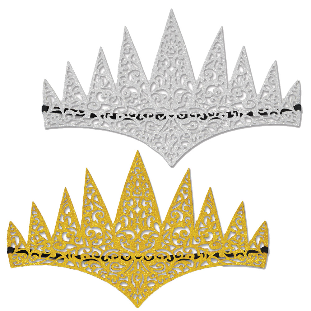 Bg60665 Fairytale Glittered Tiaras - One Size - Pack Of 2
