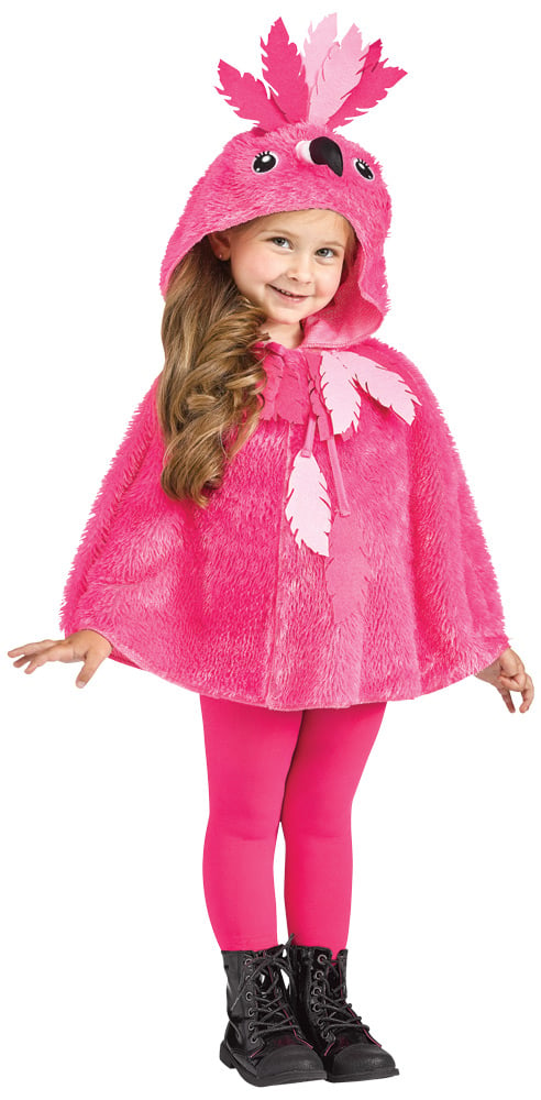 Fw111741l Cape Flamingo Hooded Toddler Costume, Size 2t-3t