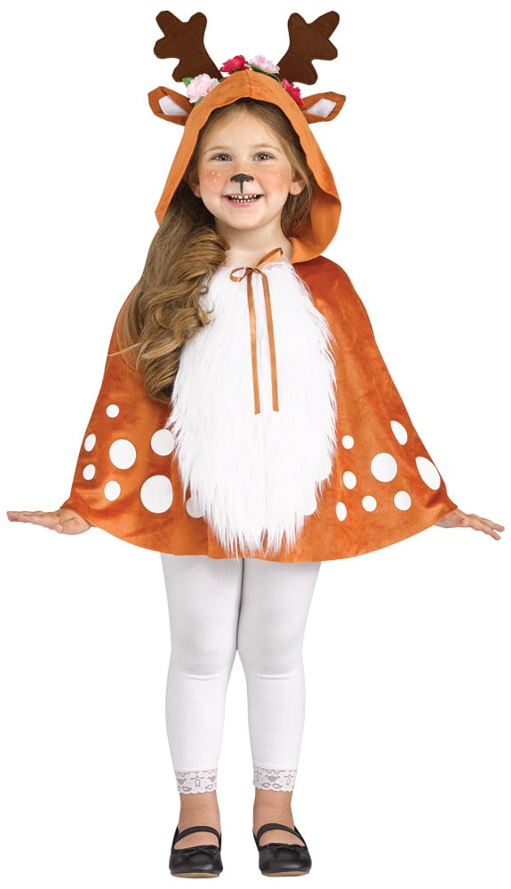 Fw111781l Cape Deer Hooded Toddler Costume, Size 2t-3t