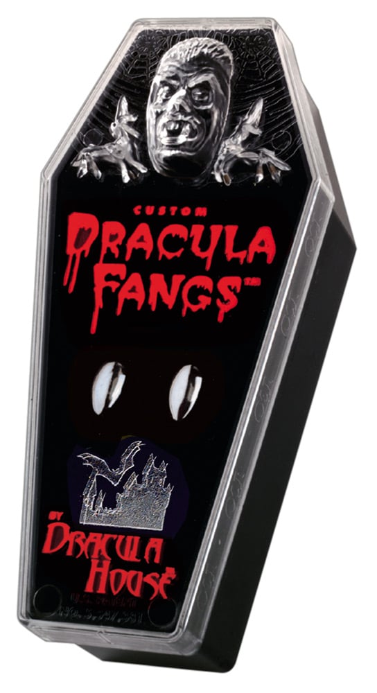 Fh11md Chrome Plated Dracula Fangs, Medium