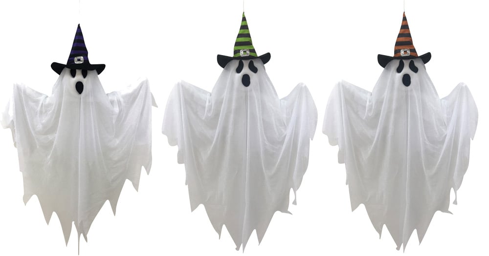 Ss79362 28 In. Witch Hat & Ghost, Set Of 3