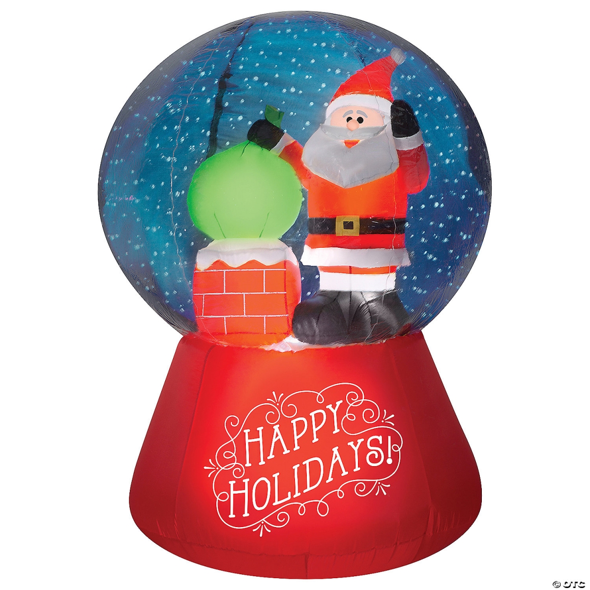 UPC 191245825098 product image for Gemmy SS882509G 66 in. Projection Airblown Snow Globe Santa on Rooftop Scene in  | upcitemdb.com