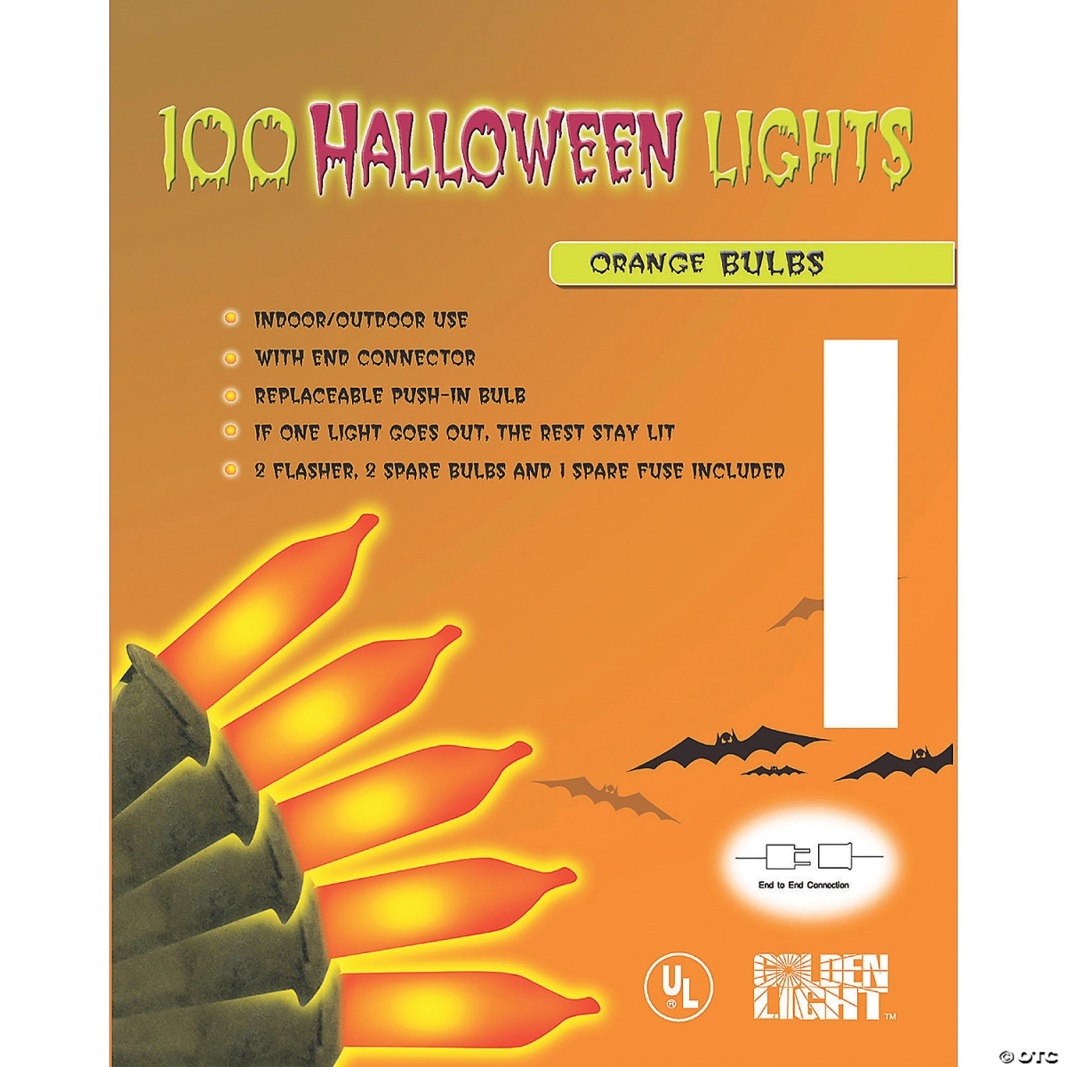 UPC 748951011033 product image for MA92OR Halloween Lights, Orange - 100 Count | upcitemdb.com