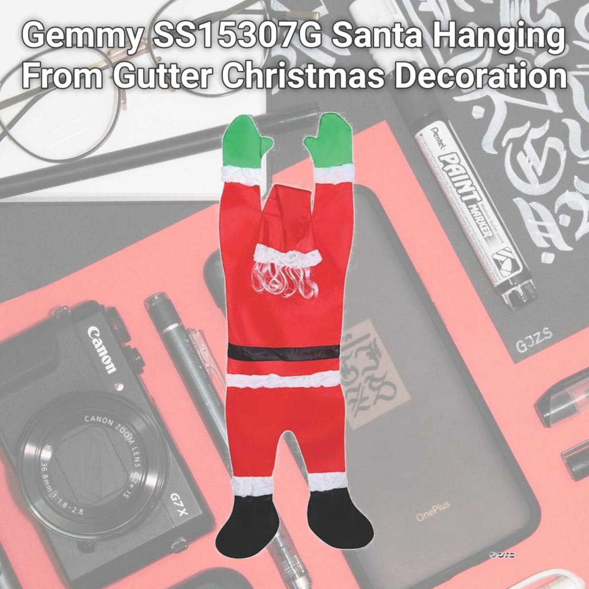 Picture of Gemmy SS15307G Santa Hanging From Gutter Christmas Decoration