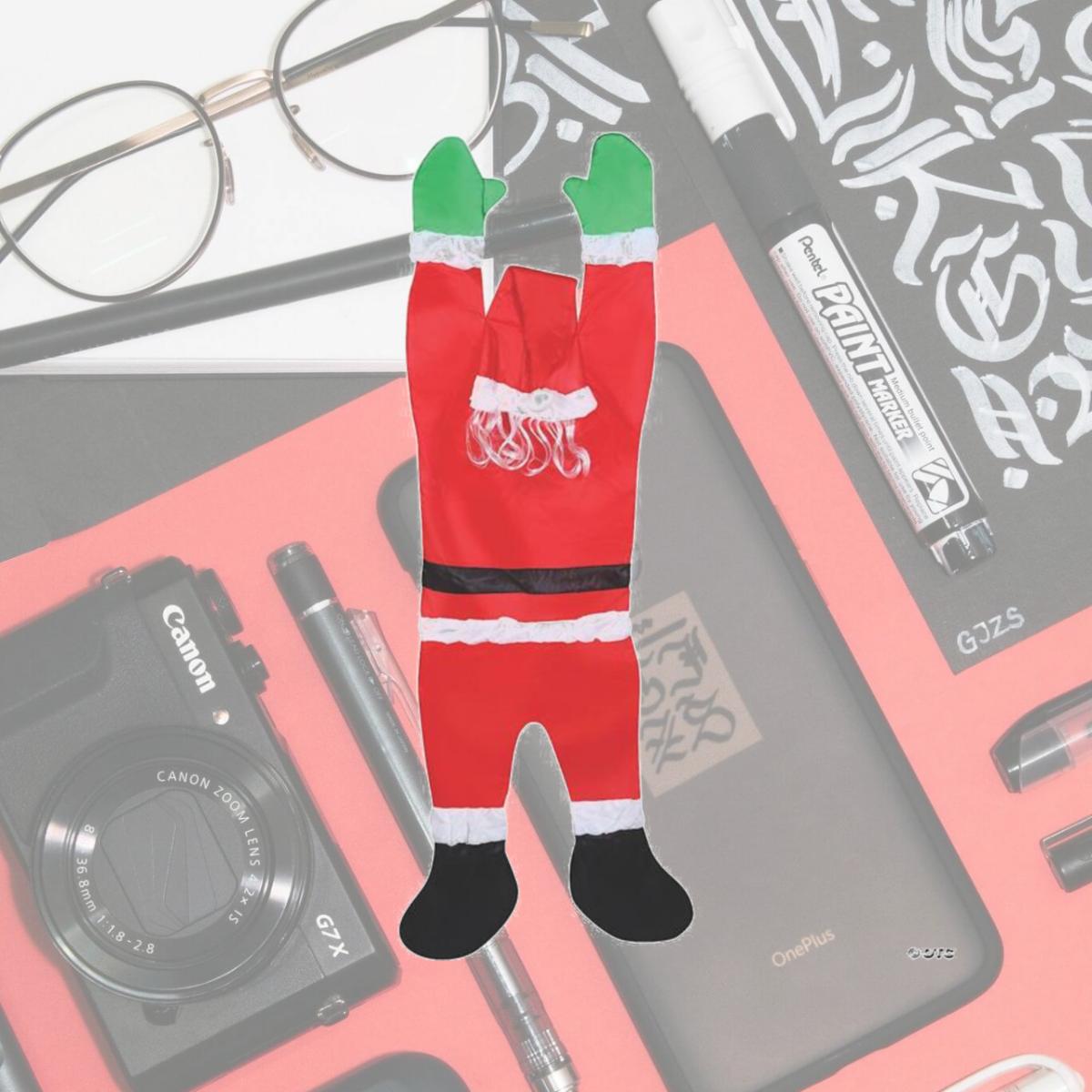 Picture of Gemmy SS15307G Santa Hanging From Gutter Christmas Decoration