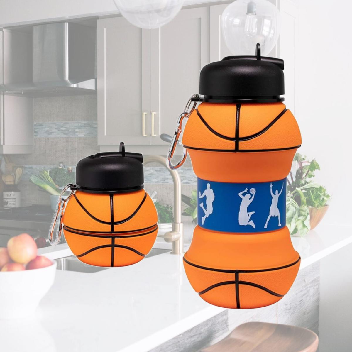 Picture of Maccabi Art 8722 18 oz Collapsible Silicone Basketball Water Bottle
