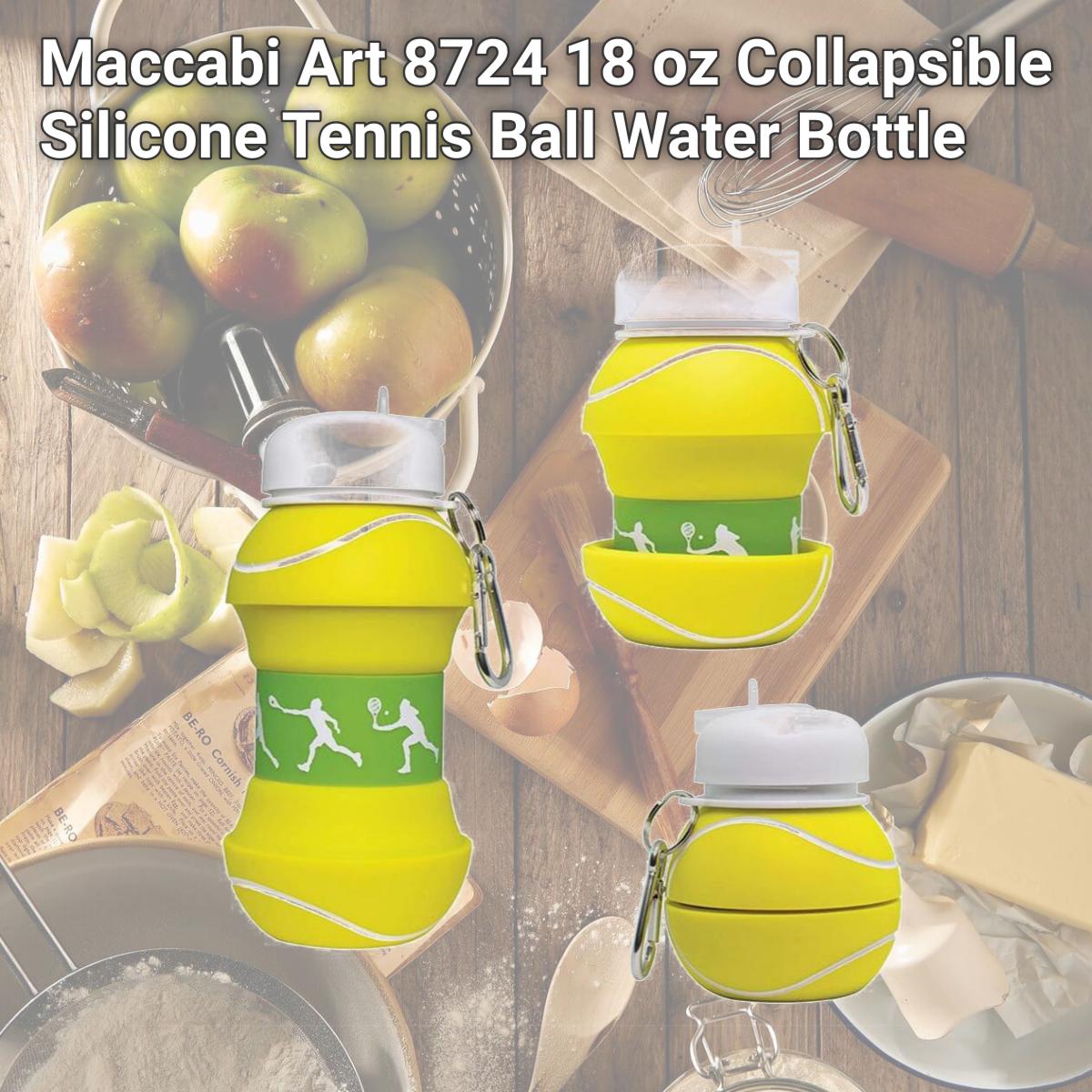 Picture of Maccabi Art 8724 18 oz Collapsible Silicone Tennis Ball Water Bottle