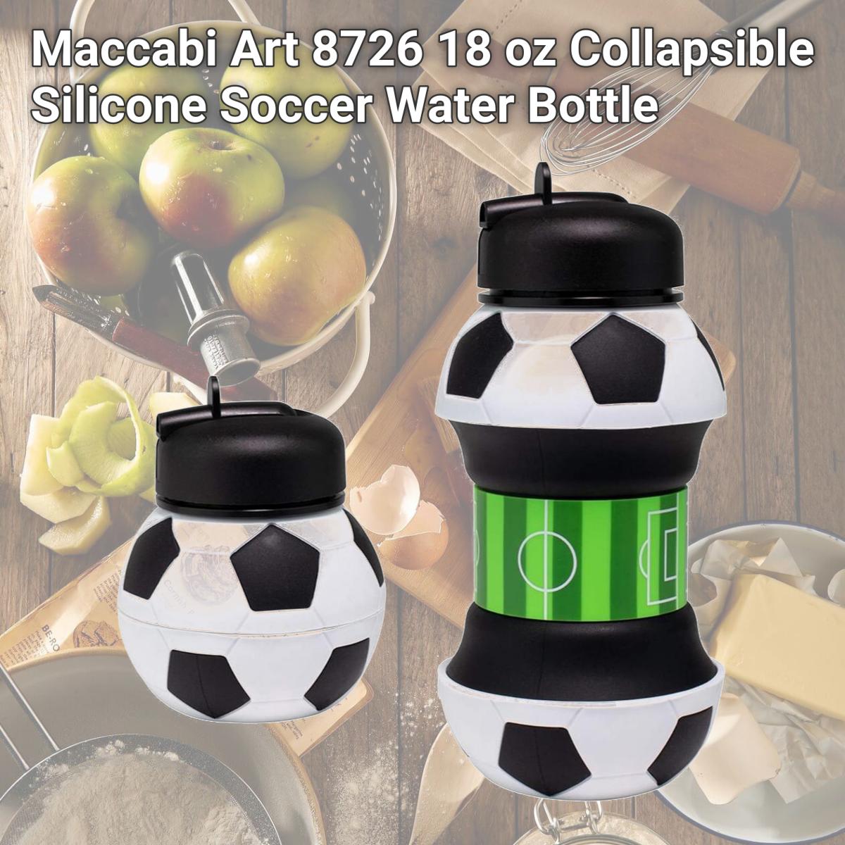 Picture of Maccabi Art 8726 18 oz Collapsible Silicone Soccer Water Bottle