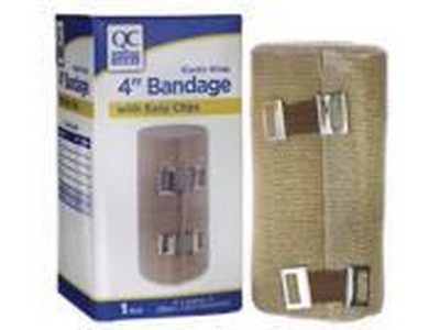 0380407 Quality Choice Elastic Wrap 4 In. Bandage With Easy Clips