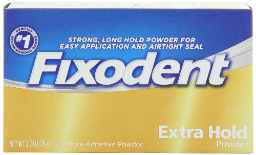 0459011 Fixodent Extra Hold Denture Adhesive Powder, 2.7 Oz