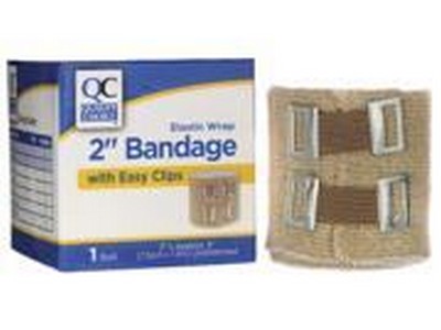 0380393 Quality Choice Elastic Wrap 2 In. Bandage With Easy Clips