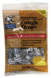 0379697 Quality Choice Cough Drops Honey Lemon, 30 Count
