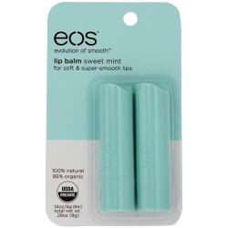 0319937 Eos Sweet Mint Lip Balm Smooth Stick Set, Blue - Pack Of 2