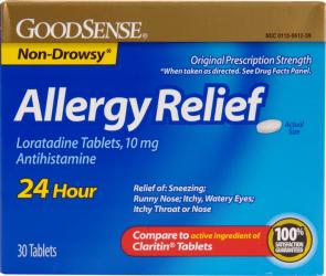 0379549 Good Sense Allergy Relief Loratadine 10 Mg Tabs