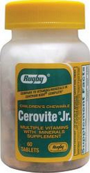 1893270 Cerovite Jr. Childrens Chewable 60 Tablets