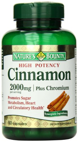 1890727 Natures Bounty Cinnamon 2000 Plus Chromium High Potency 400 Mg, 60 Capsules
