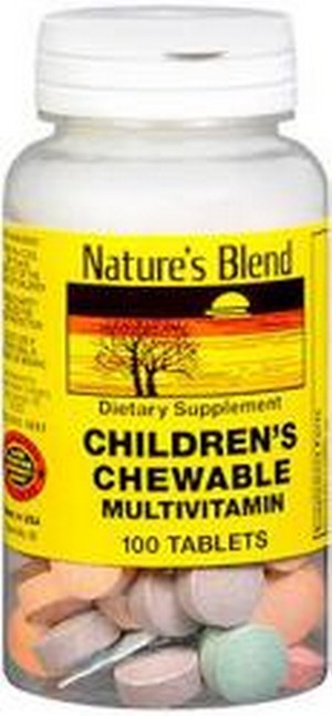 1895532 Natures Bounty Child Chewable Multi-vitamin 100 Tablet