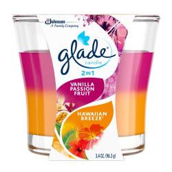 3175073 Glade 3.4 Oz 2 In 1 Candle - Vanilla Passion Fruit & Hawaiian Breeze