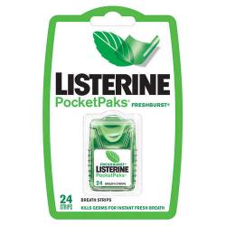 1342908 Listerine Pocket Packs Fresh Burst, 24 Each