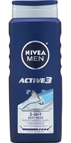 1703064 Nivea Men Active3 3-in-1 Body Wash, 16.9 Fl Oz