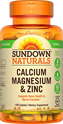 1892118 Sundown Naturals Calcium, Magnesium & Zinc High Potency, 100 Caplets