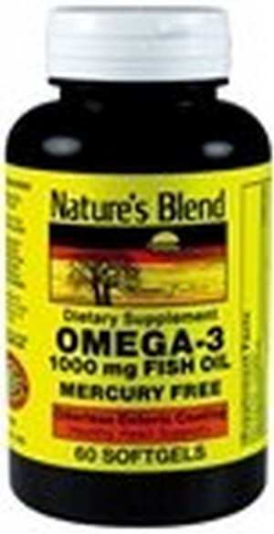 1897446 Natures Blend Omega-3 Fish Oil Odorless 60 Soft Gels
