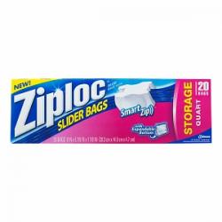 3878732 Ziploc Zipper Storage Bag Quart 20 Count