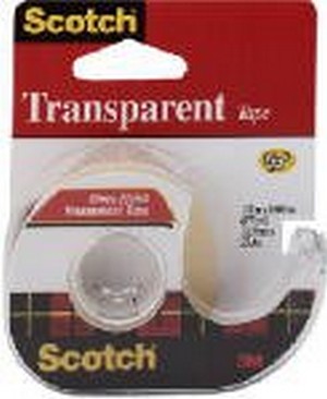 65003406 Scotch Transparent Tape With Dispenser, 0.5 X 1000 In.