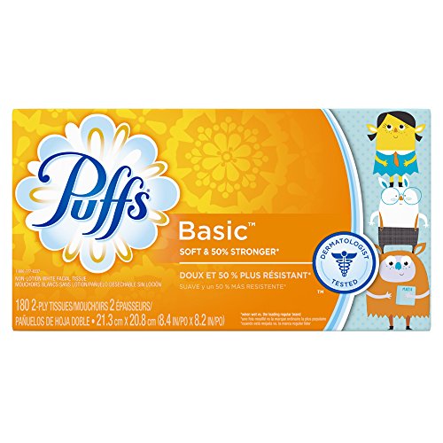 5674301 Procter & Gamble Puffs Basic Facial Tissue - 180 Count