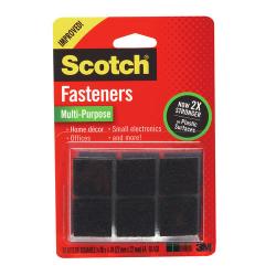 66531155 Scotch Reclosable Fasteners Black Tape, 12 Count