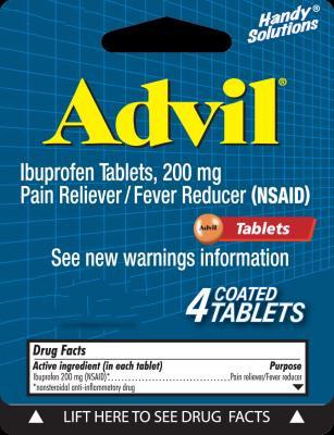 1867253 Advil Tablets, 4 Count