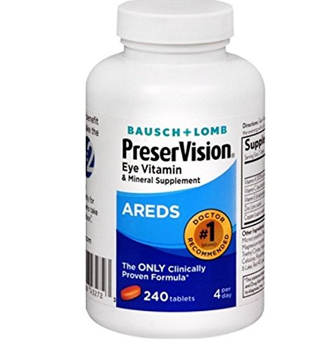 1878492 Bausch & Lomb Preservision Eye Vitamin & Mineral Supplement, Areds, 240 Tablets