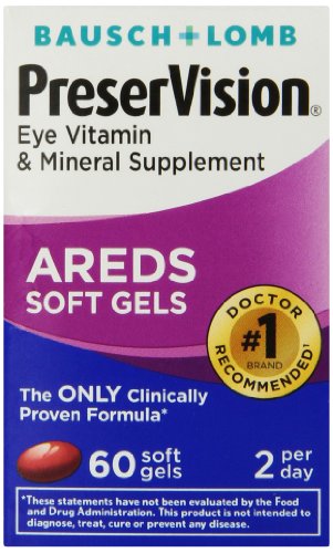 1878514 Bausch & Lomb Preservision Eye Vitamin & Mineral Supplement 60 Soft Gels