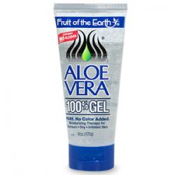 1889826 Fruit Of The Earth Aloe Vera 100 Percent Gel, Crystal Clear, 6 Oz