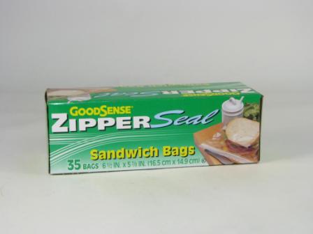 3860256 Good Sense Sandwich Bag Ziplock, 35 Count