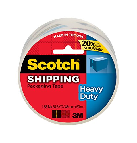 65006448 Scotch Heavy Duty Shipping Packaging Tape, 1.88 In. X 54.6 Yards, 1 Roll