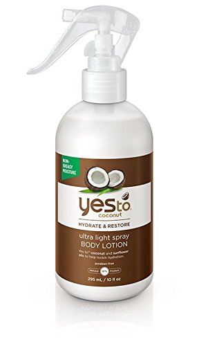 7963963 Yes To Coconut Hydrate & Restore Ultra Light Spray Body Lotion, 10 Oz