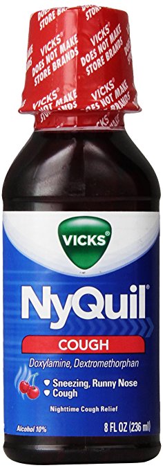 0430099 8 Oz Nyquil Cough Relief Liquid, Cherry Flavour