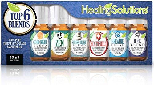 Healing Solutions 1744380 Top Blends Essentail Oil - 6 Piece