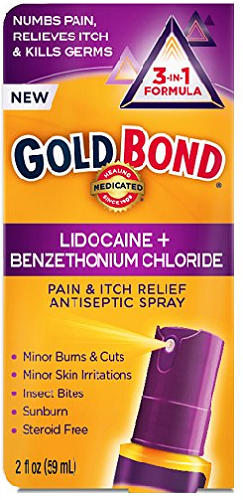 0165344 2 Oz Gold Bond Medicated Pain & Itch Relief Spray With Lidocaine