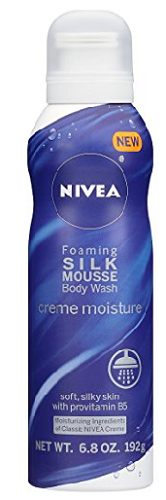 1703633 6.8 Oz Nivea Foaming Silk Mousse Body Wash Creme Moisture