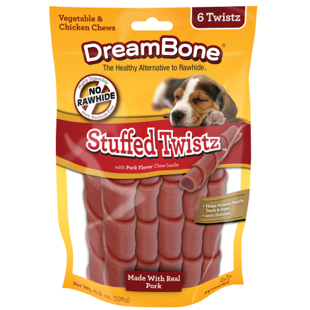 50510352 Dreambone Pork Stuffed Twist Dog Chew