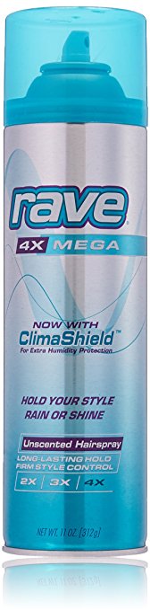 1255851 11 Oz Rave 4x Mega Unscented Hairspray With Climashield