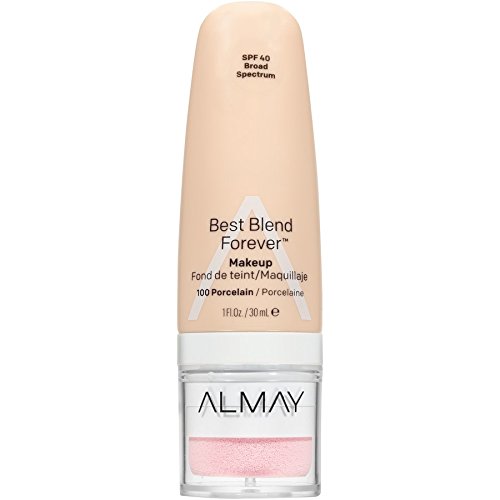 43131524 Almay Best Blend Forever Makeup, 100 Porcelain - Pack Of 2