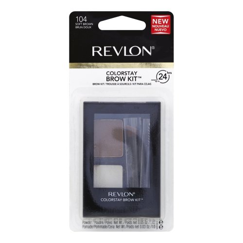 43583875 Revlon Colorstay Eyebrow Kit, 104 Soft Brown - Pack Of 2
