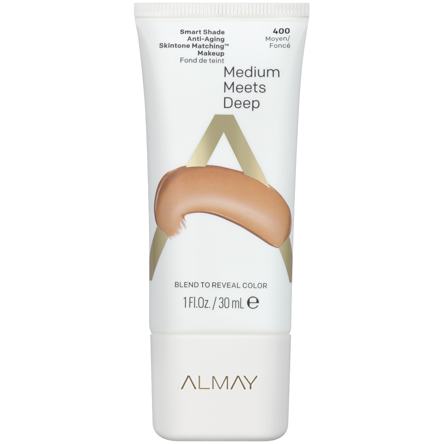 43071718 Almay Smart Shade Anti-aging Makeup, 400 Medium Meets & Deep - Pack Of 2