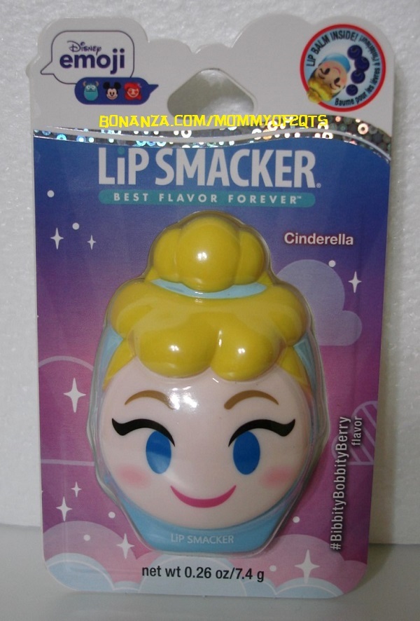 Markwins Bonnie Bell 8804931 Smacker Disney Emoji Lip Balm, Cinderella Bibbity Bobbity Berry - Pack Of 2