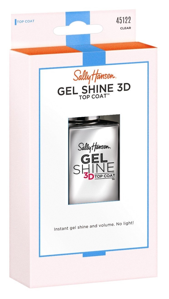 Coty Us 7423209 Sally Hansen Gel Shine 3d Top Coat, Clear 42499 - Pack Of 2