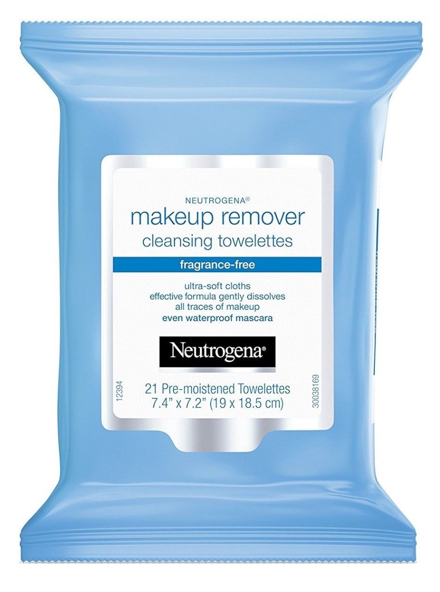 J&j Neut 47029031 Neutrogena Makeup Remover Cleansing Towelettes, Fragrance-free 21 Count - Pack Of 3